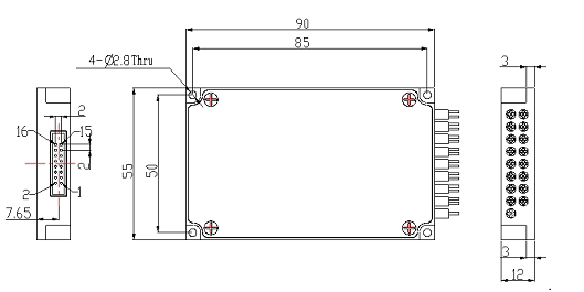 可見光 707nm光開關(guān)尺寸圖 可見光 707nm光開關(guān)尺寸圖