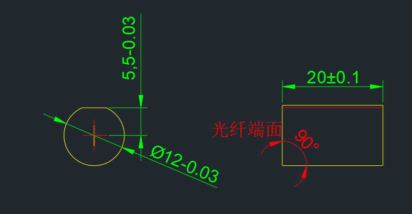  1550nm 單模環(huán)形器32芯接頭是示意圖