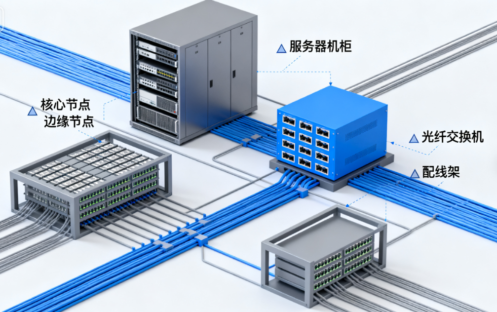 金融數(shù)據(jù)中心光纖布線示意圖 金融數(shù)據(jù)中心光纖布線示意圖