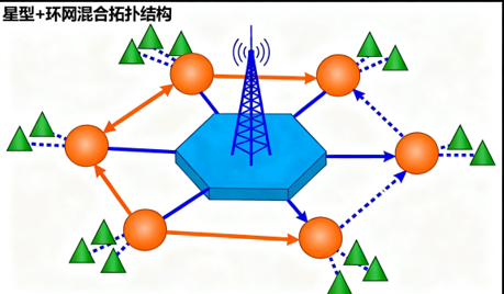 氣象觀測光纖傳感網(wǎng)絡拓撲結構示意圖 氣象觀測光纖傳感網(wǎng)絡拓撲結構示意圖