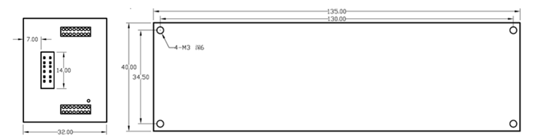 4-1×6機械式光開關尺寸圖